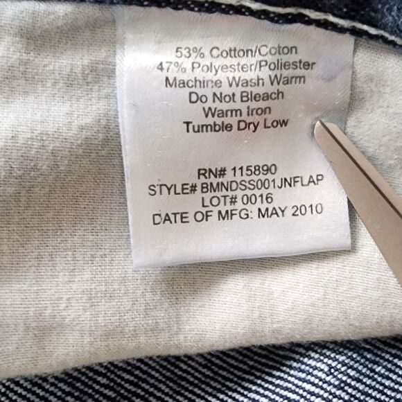 Paper Denim & Cloth Men’s Jeans 42x32 Blue Straight Leg Flap Pockets Mid Rise - Picture 7 of 7